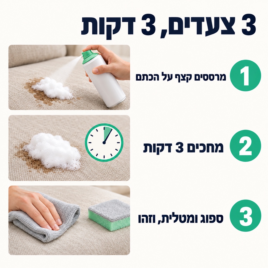 3 צעדים, 3 דקות